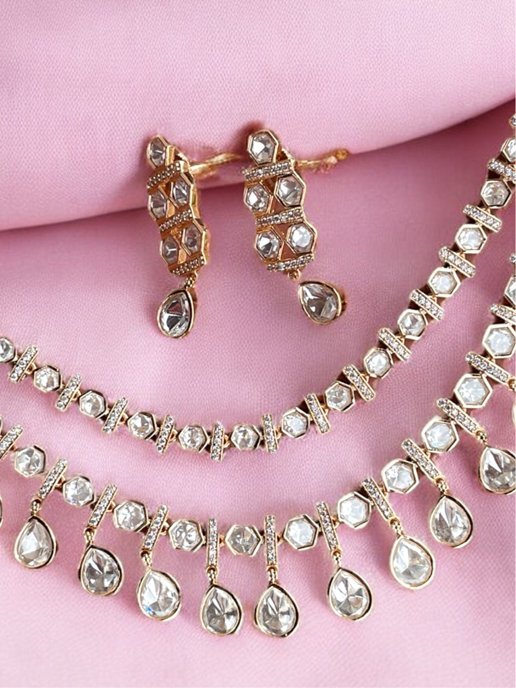 Resham Moissannite Necklace Set