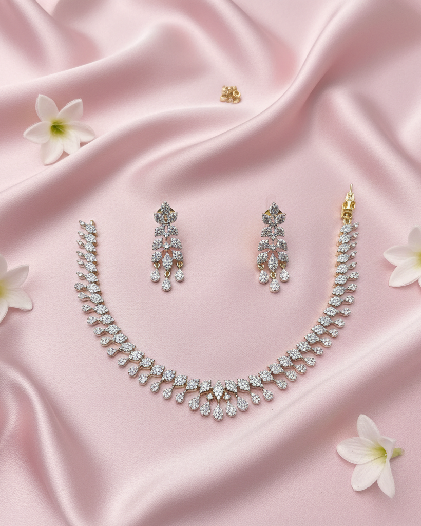 AVA CZ NECKLACE SET