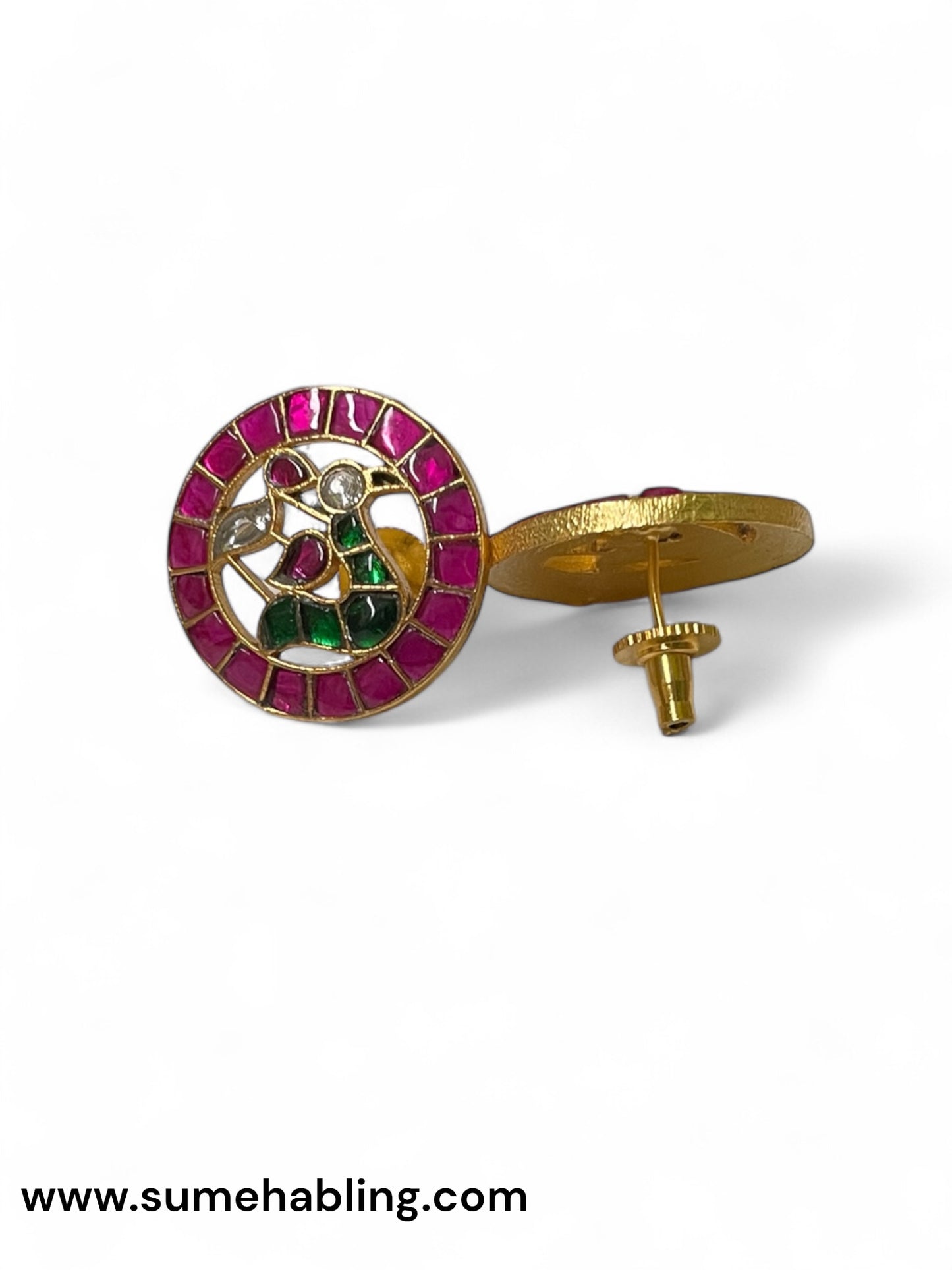 Kamala white Stud Earring