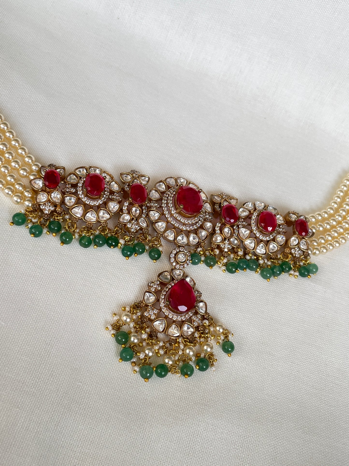 KALI RED NECKLACE SET