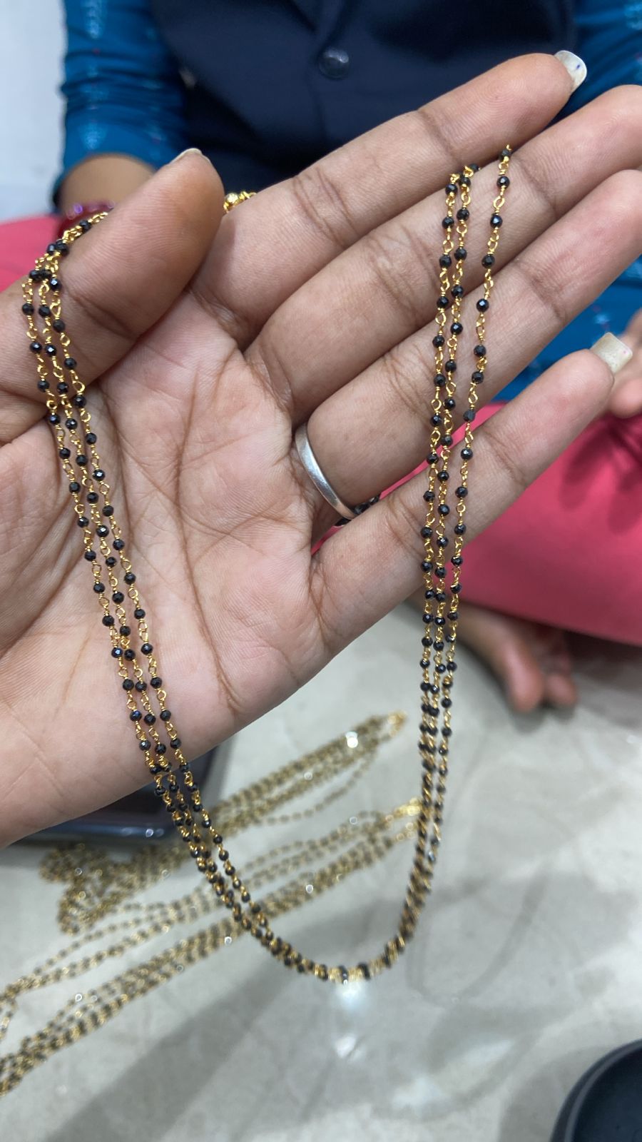 Mangalsutra Black bead-3 line