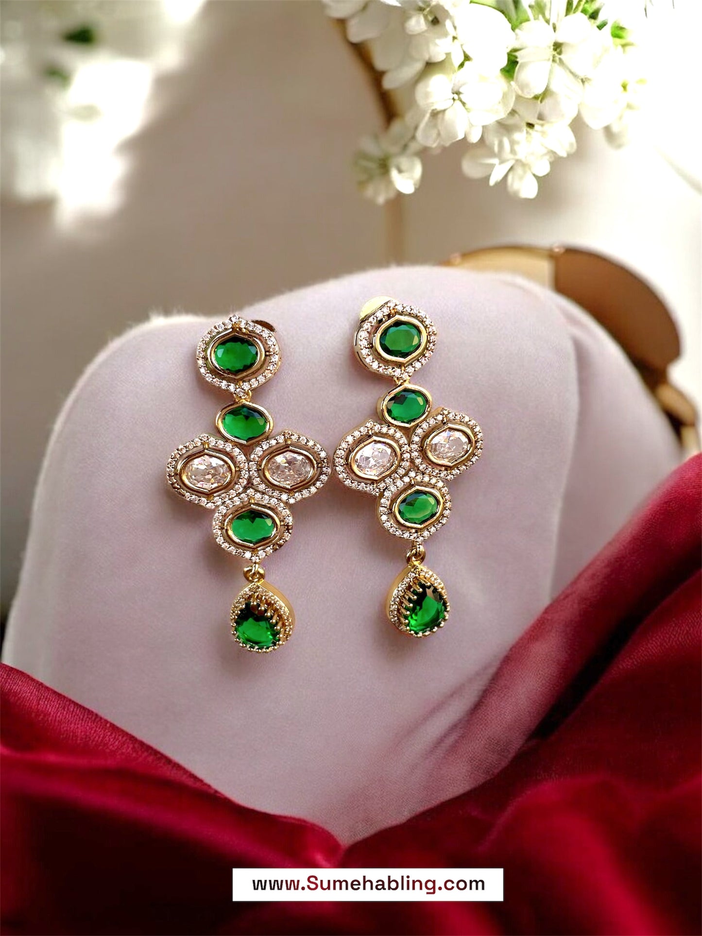 Adira Green Victorian Necklace Set