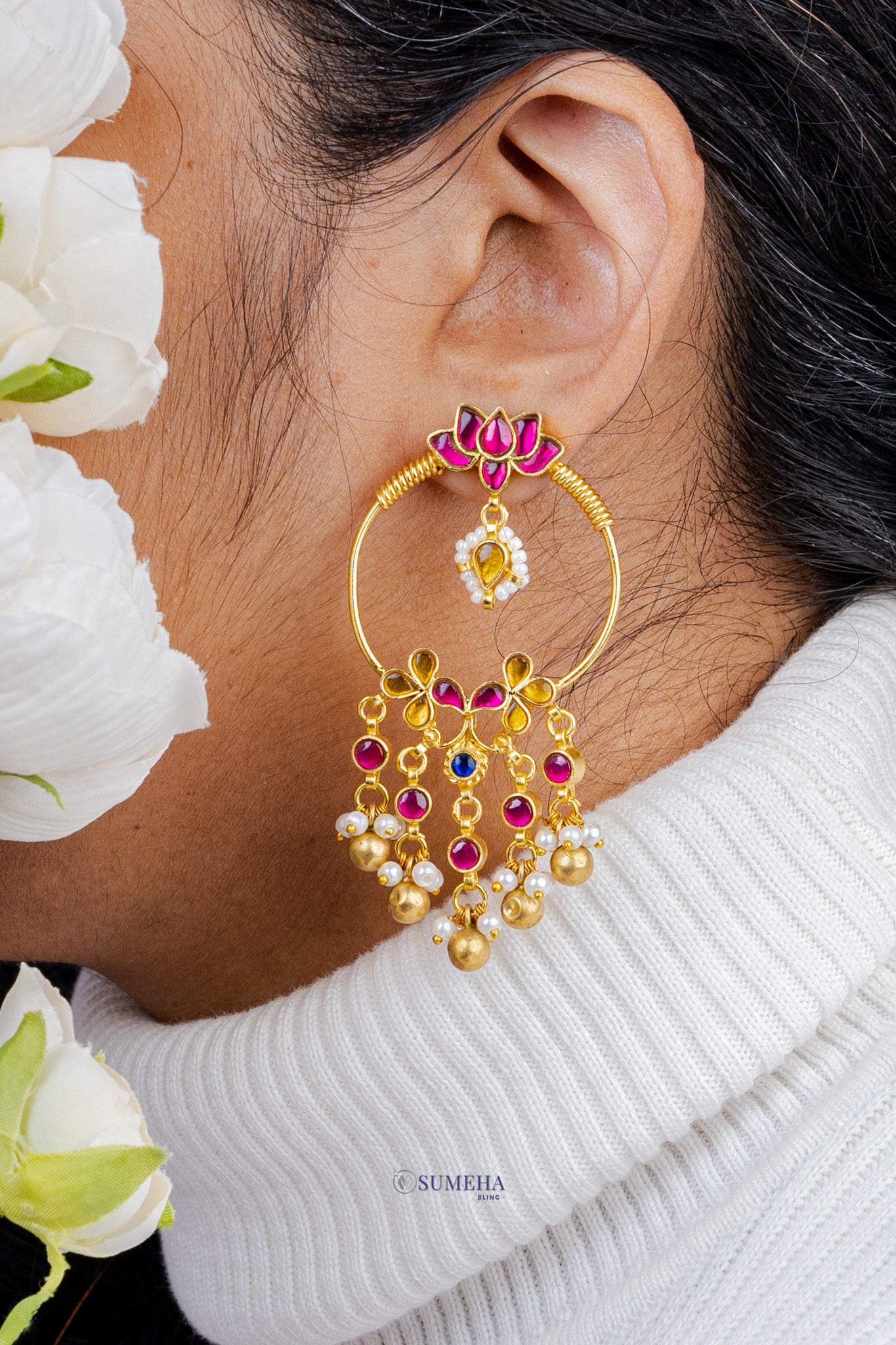 NITARA JADAU CHANDBALI EARRINGS