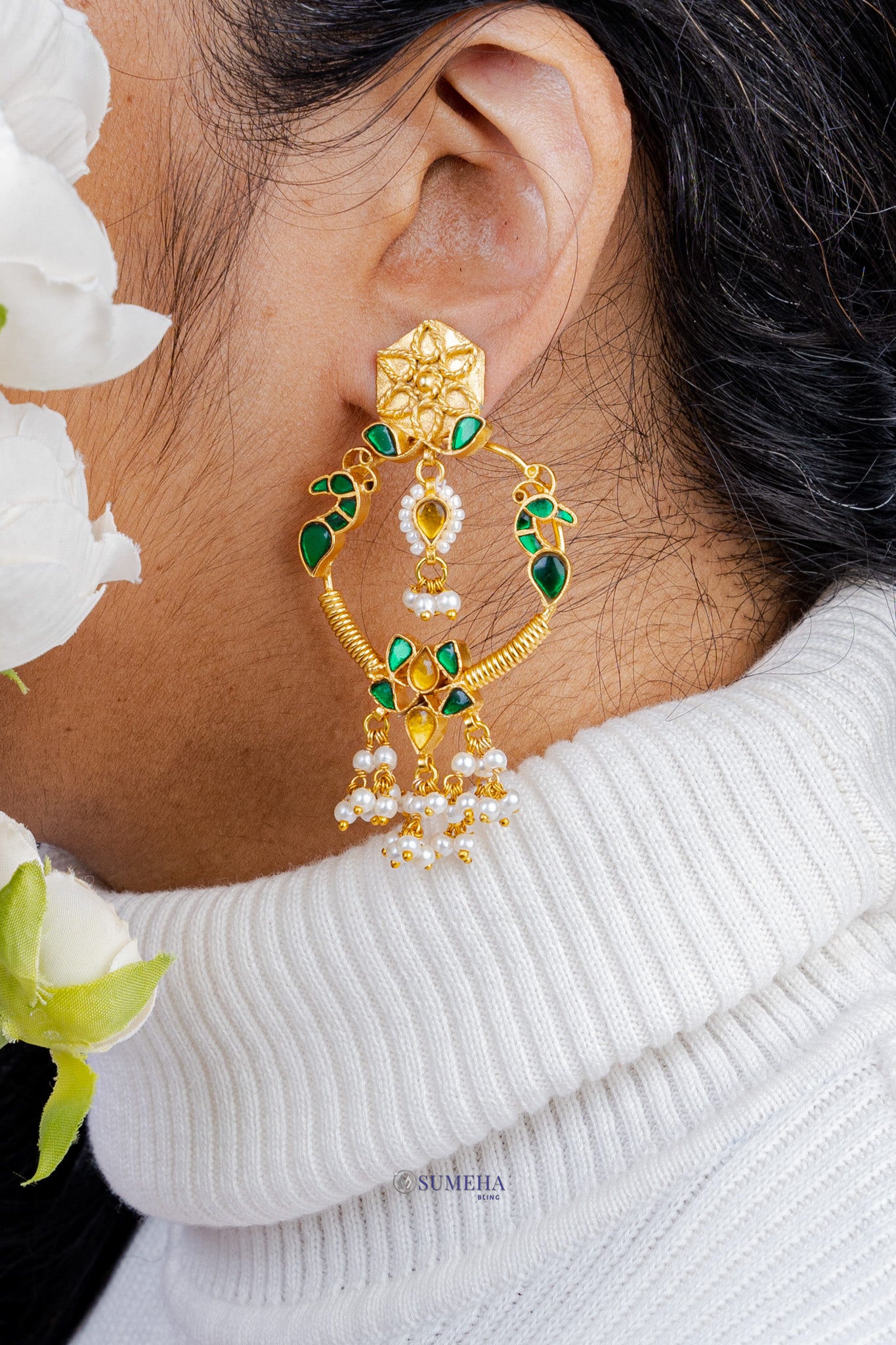 MANA JADAU CHANDBALI EARRINGS