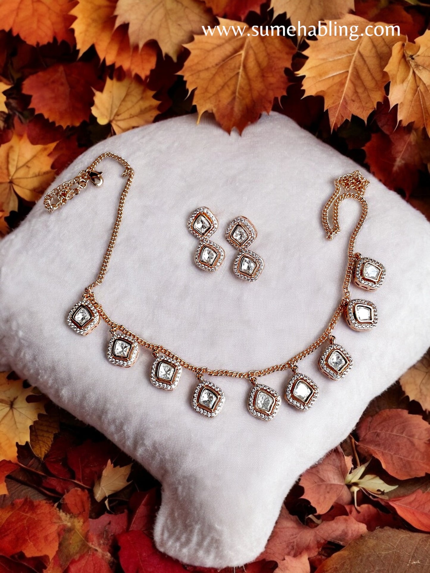 Sapthami Moissannite Necklace Set