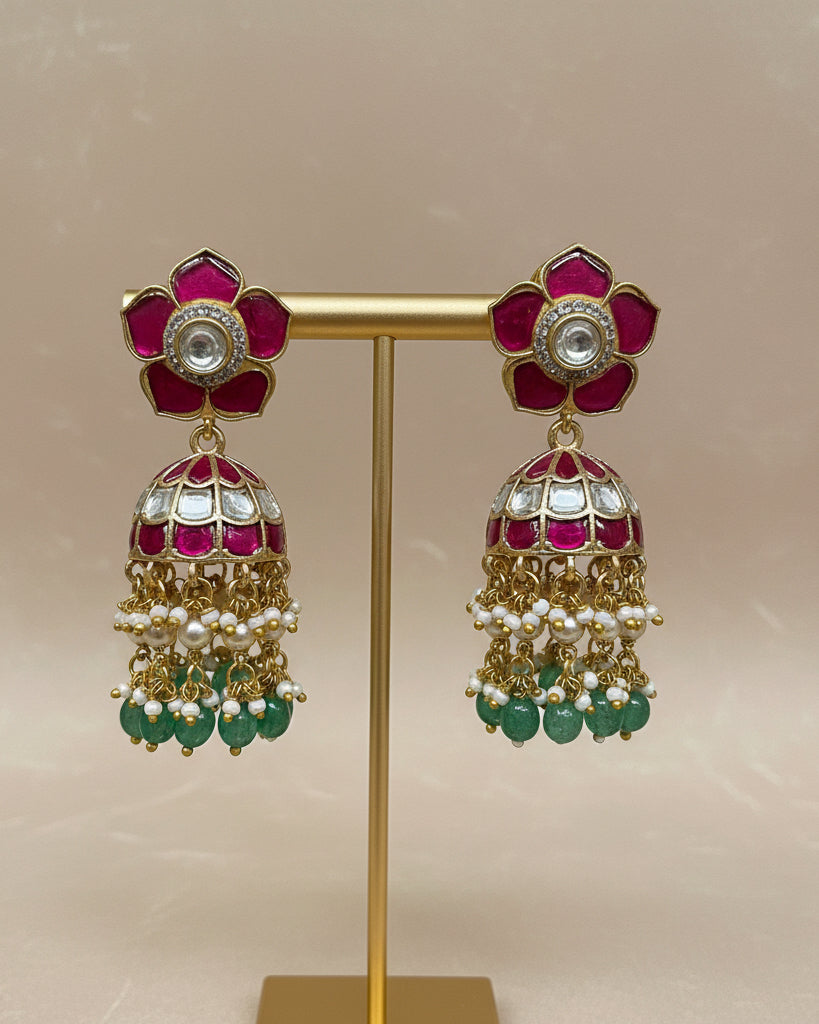 NUSHK JADAU JHUMKI EARRING