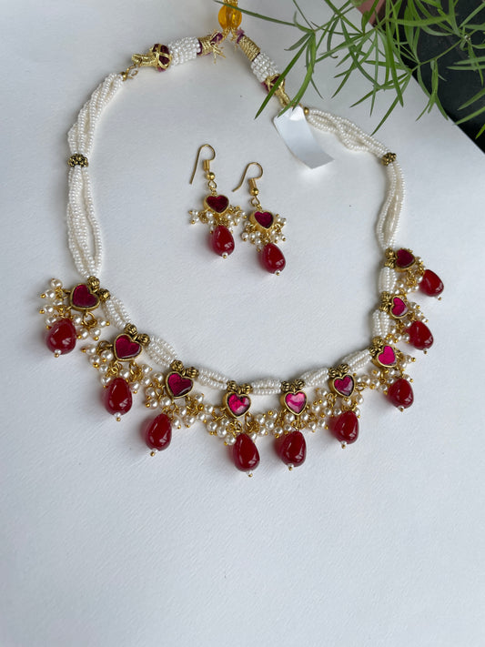 Malathi Red Necklace