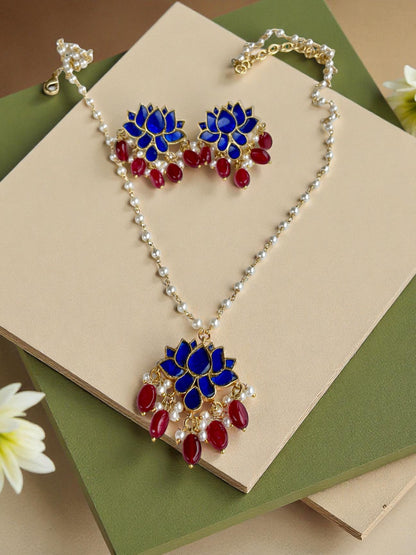 Kamala blue Necklace Set