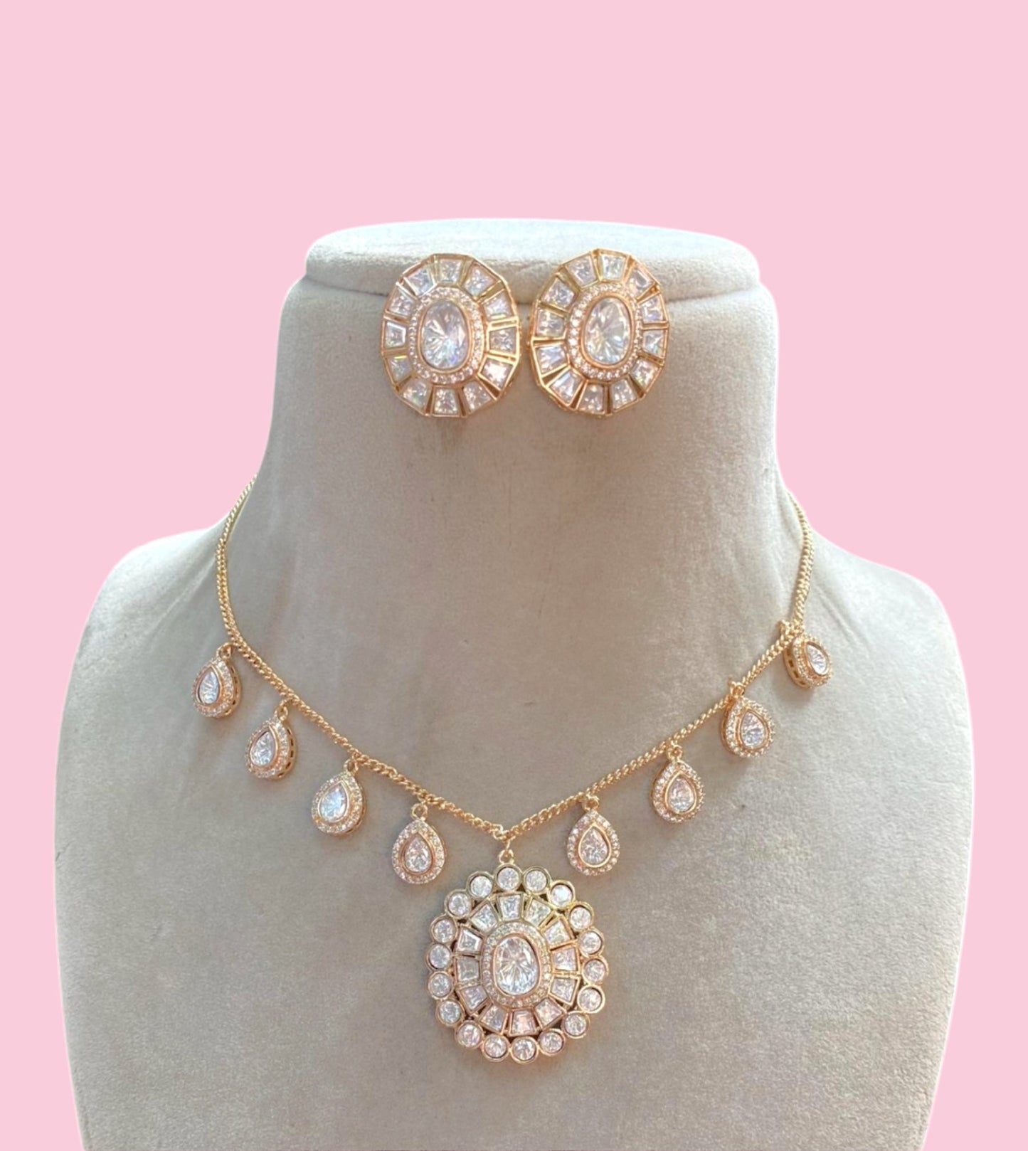 Ramyasrhree Moissannite Necklace Set