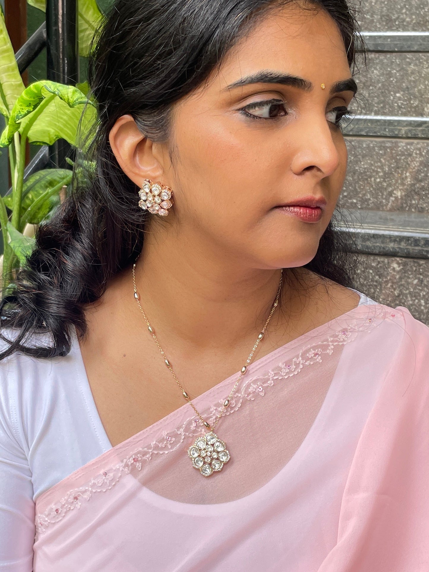 Rossy Moissannite Pendent Set