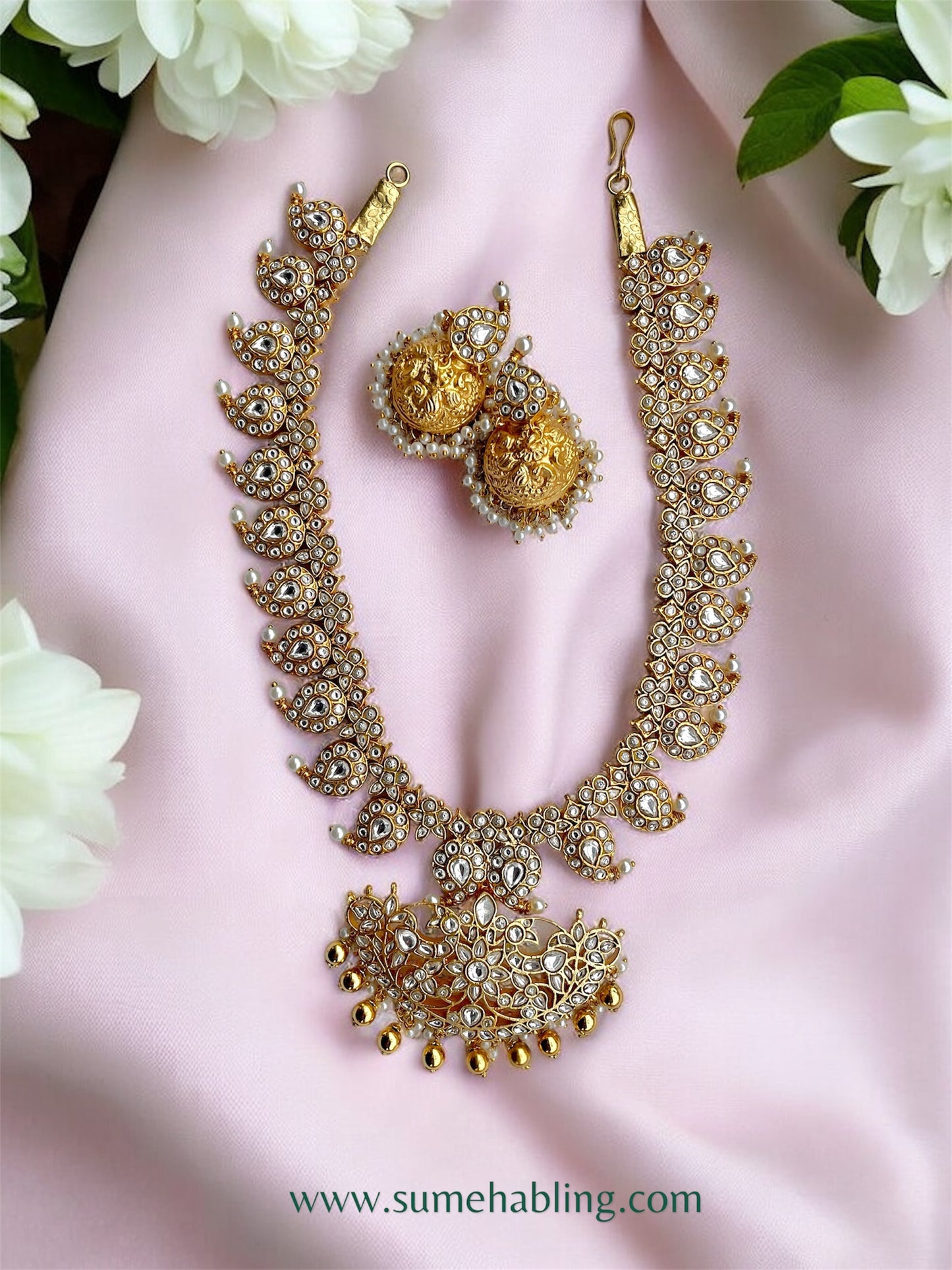 Shobita mango Long Necklace set