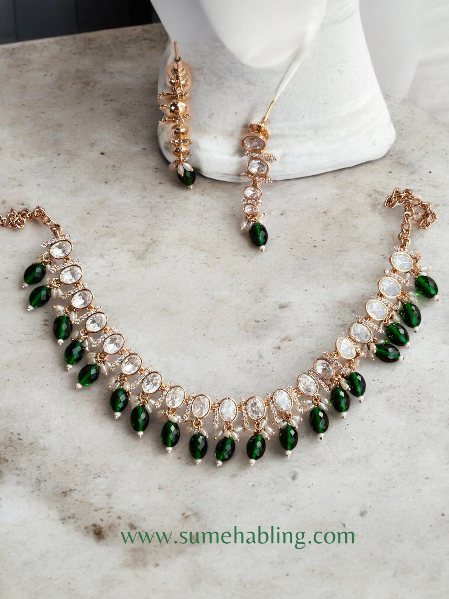 Mithkshi Moissannite Necklace Set