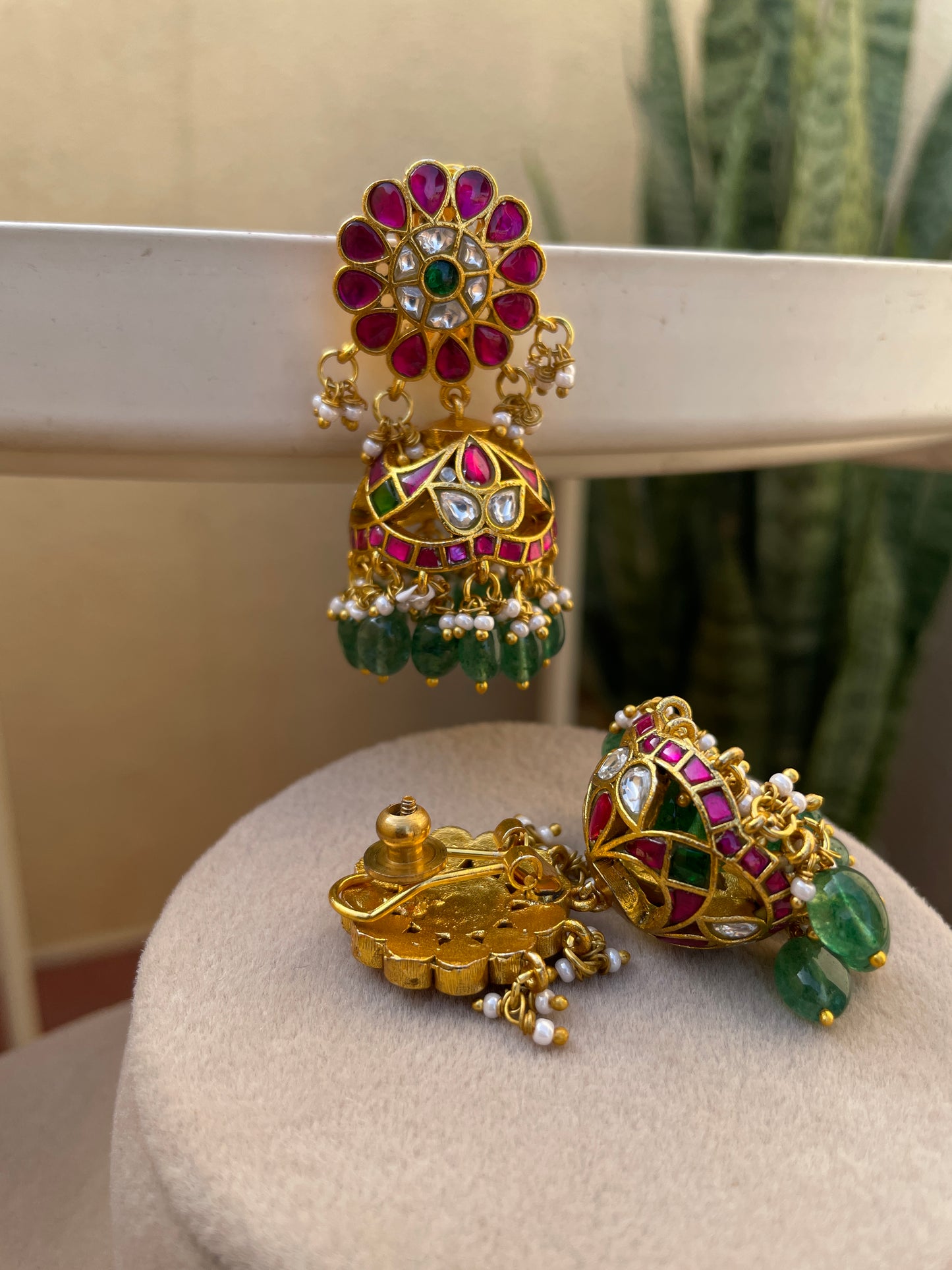 Sani Jadau Jhumki Earring