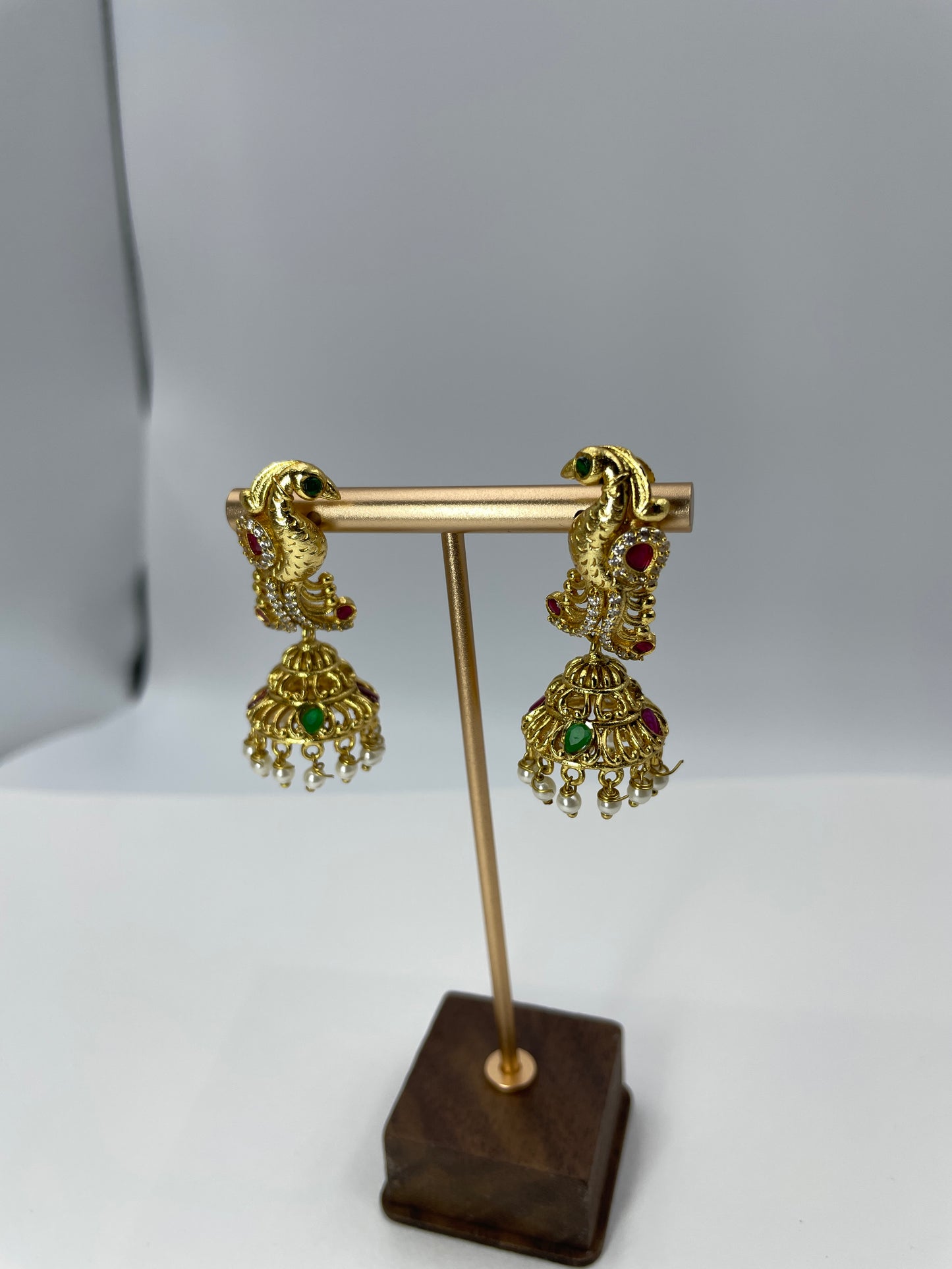 Pushpa Green jhumki Earrings