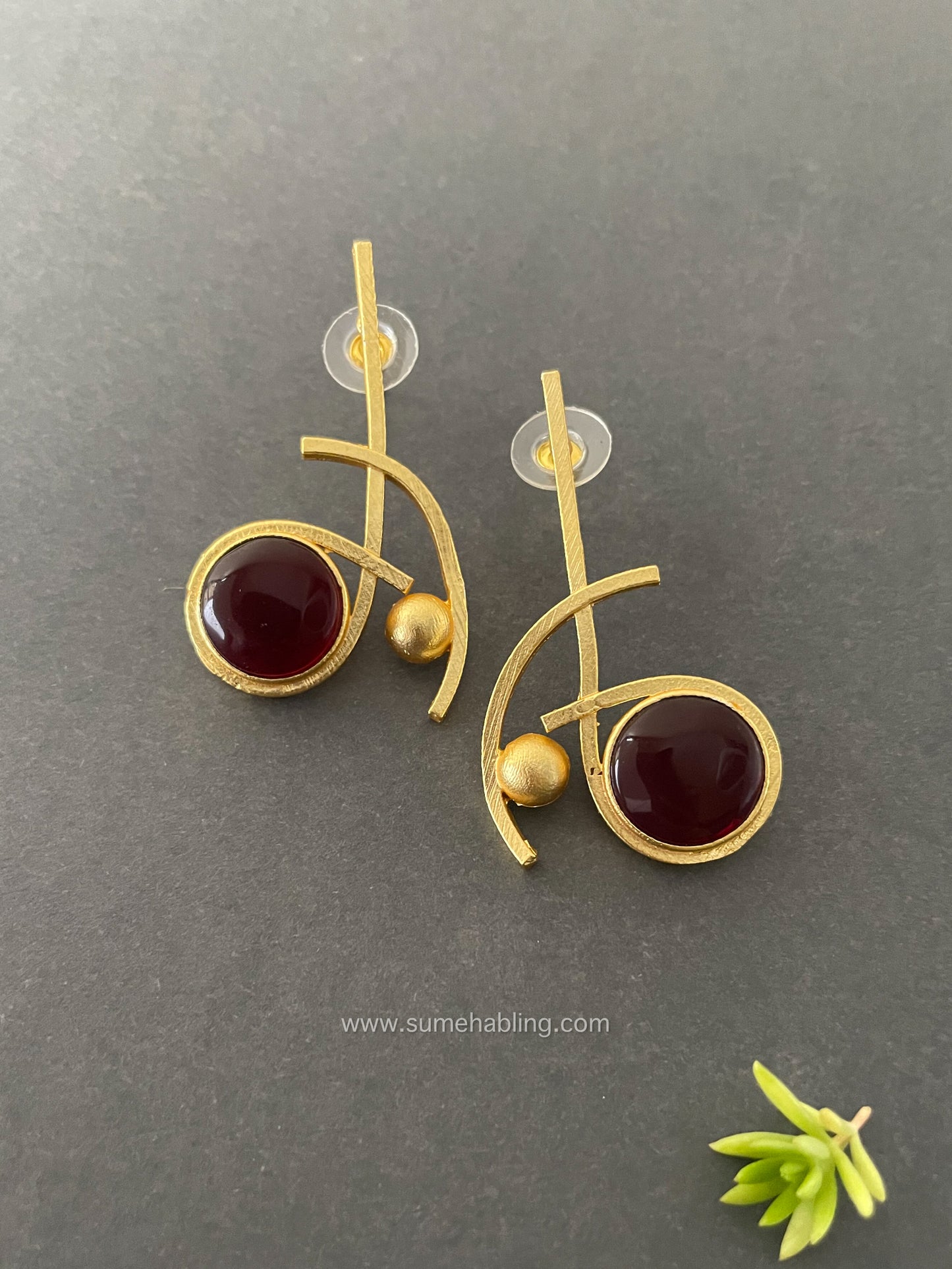 RUBY STUD EARRING