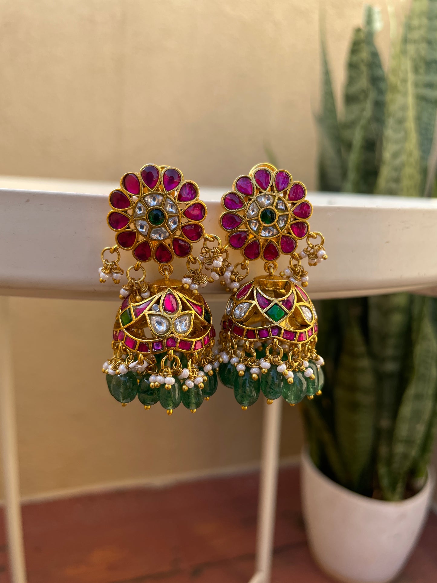 Sani Jadau Jhumki Earring