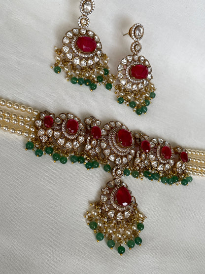 KALI RED NECKLACE SET