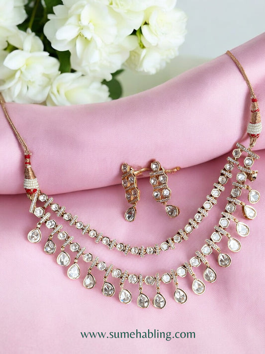 Resham Moissannite Necklace Set