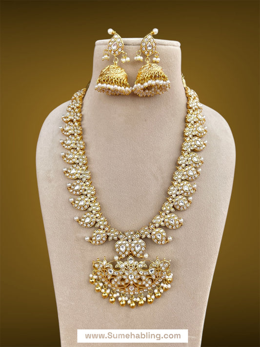 Shobita mango Long Necklace set