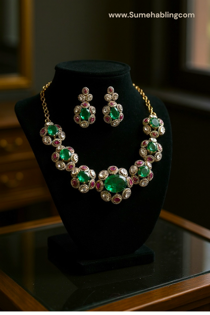 KALI GREEN NECKLACE SET