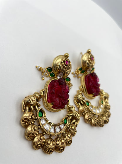 GIRISNA PINK POLKI EARRING