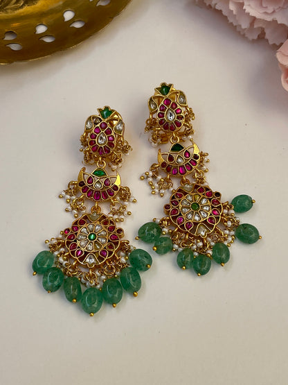 Aanadi Jadau Chandbali Earrings