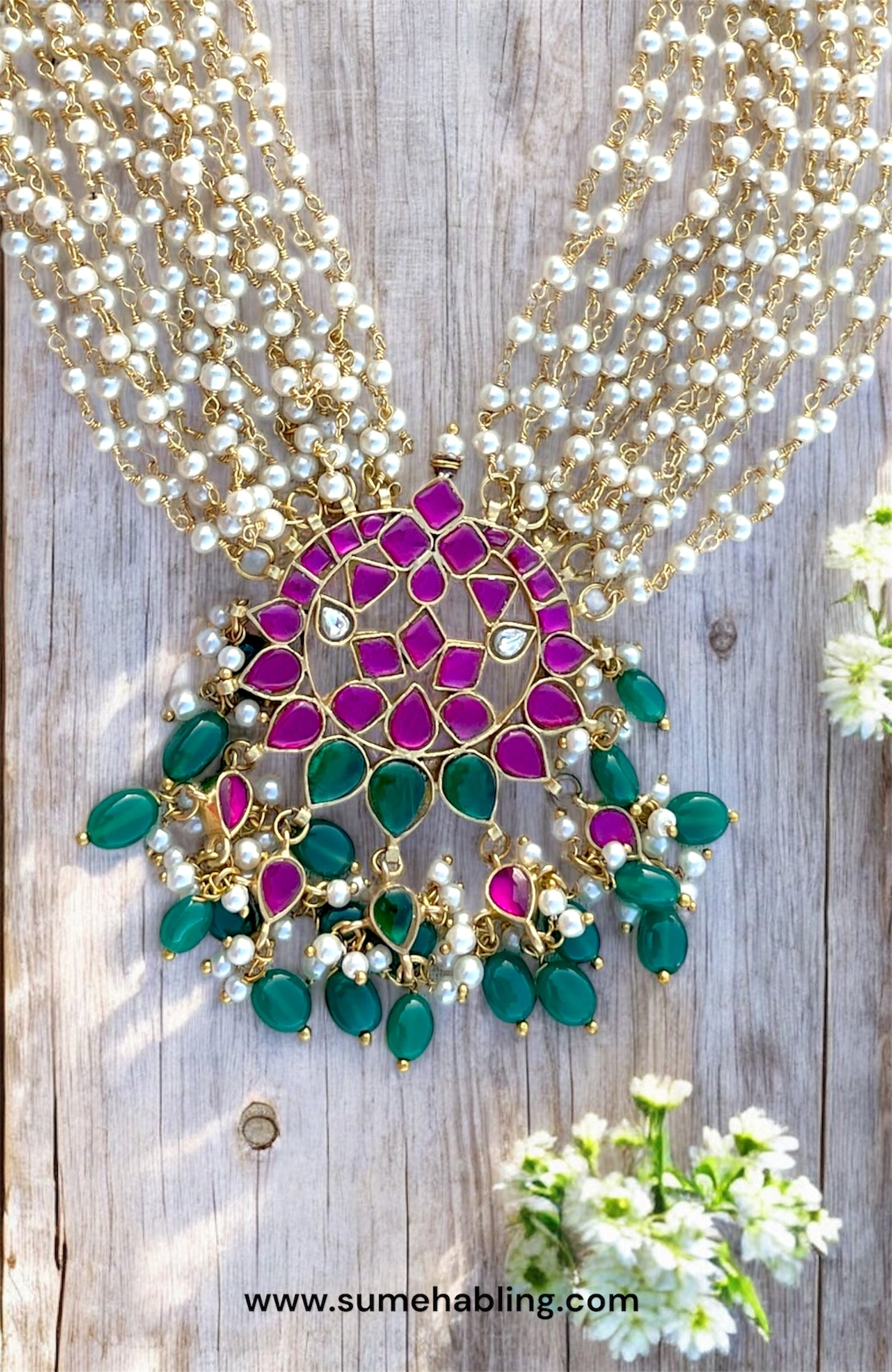 Ria jadau mid-length Necklace