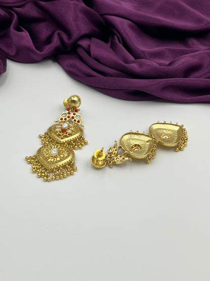 RAMYA CORAL POLKI EARRING