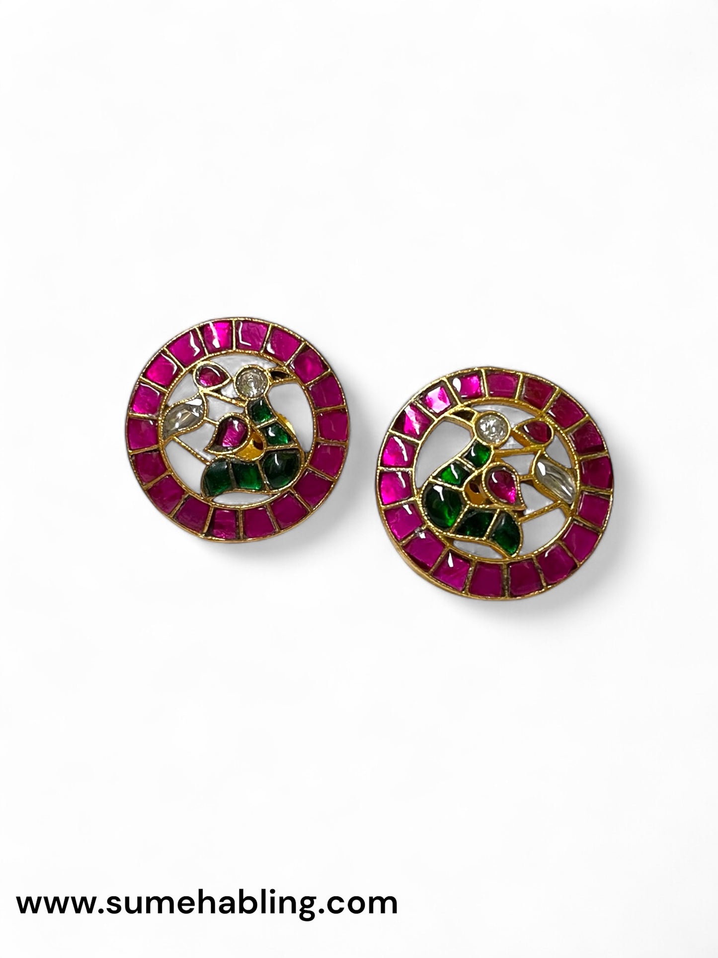 Kamala white  Stud Earring