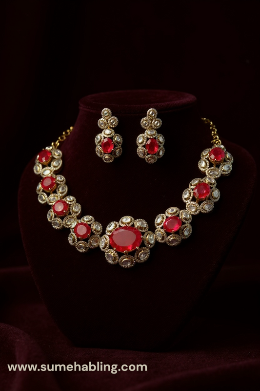 KALI RED NECKLACE SET