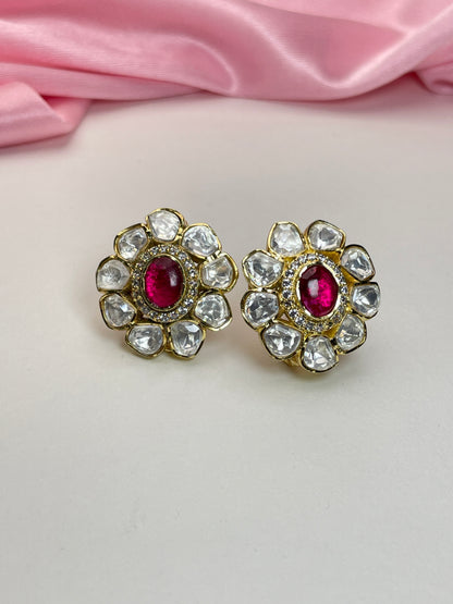 CHNDRA POLKI EARRING