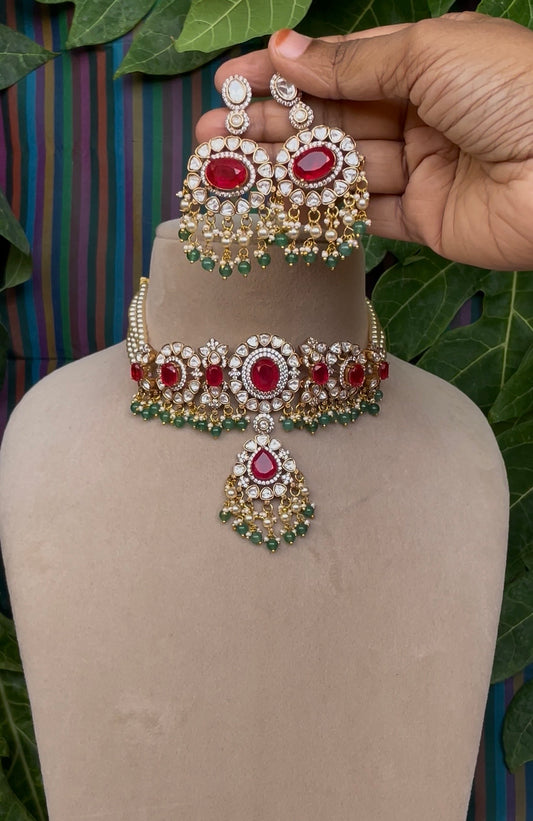 KALI RED NECKLACE SET
