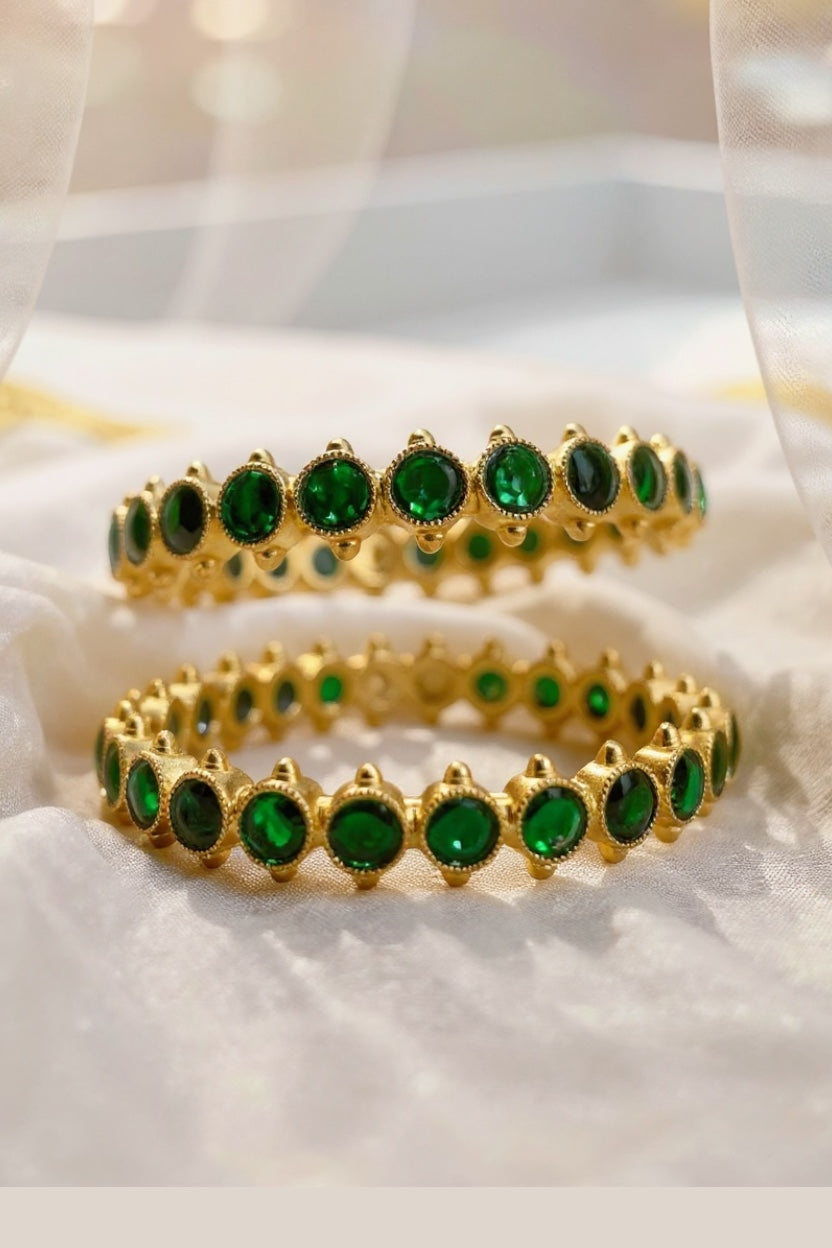 Ragini Green Bangle Set