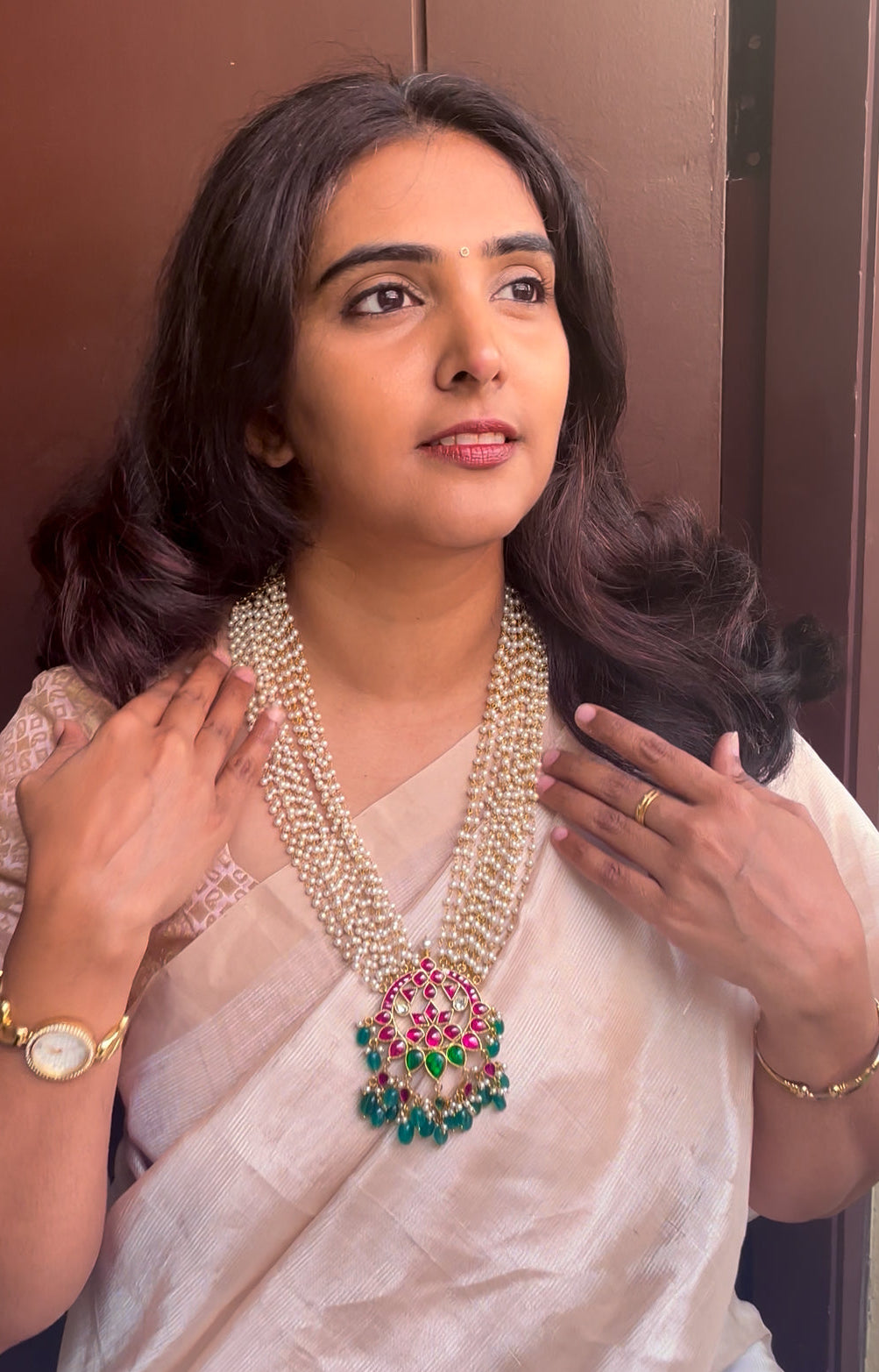 Ria jadau mid-length Necklace