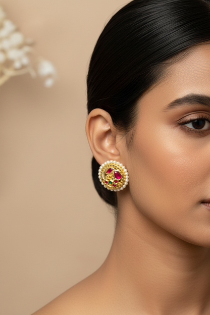 BANU POLKI STUD EARRING