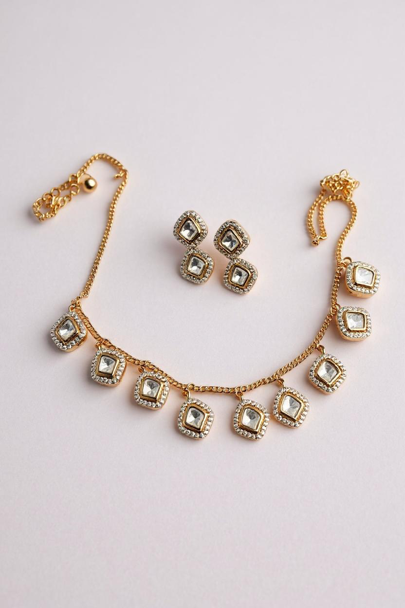 Sapthami Moissannite Necklace Set