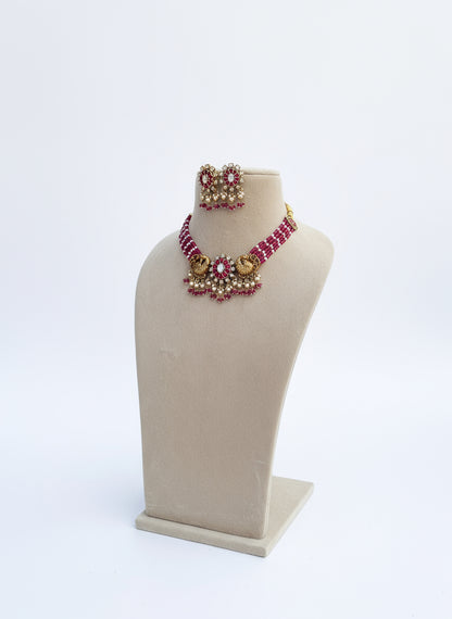 Adya Pink Choker Set