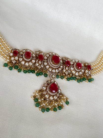 KALI RED NECKLACE SET