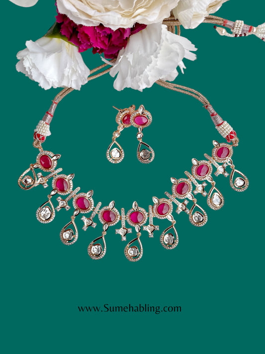 Raghavi Moissannite Necklace Set
