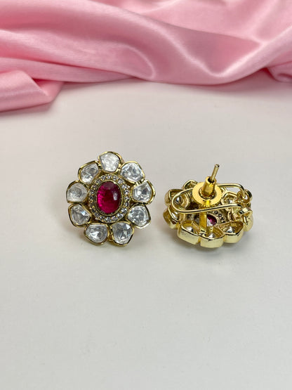 CHNDRA POLKI EARRING