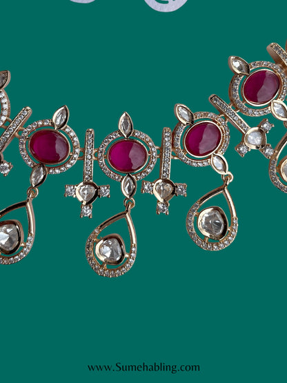 Raghavi Moissannite Necklace Set