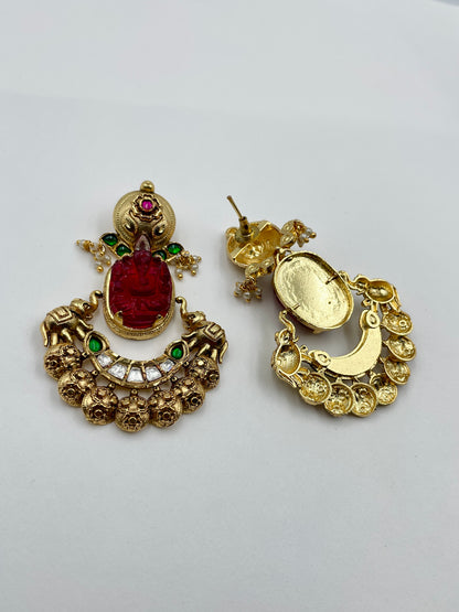 GIRISNA PINK POLKI EARRING