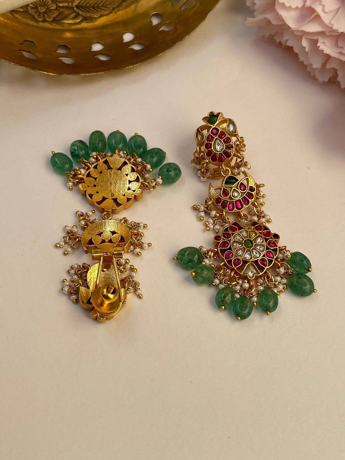 Aanadi Jadau Chandbali Earrings