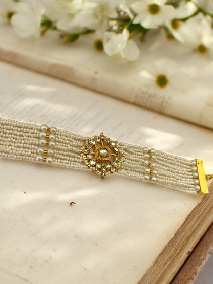 Reema white Adjustable Bracelet