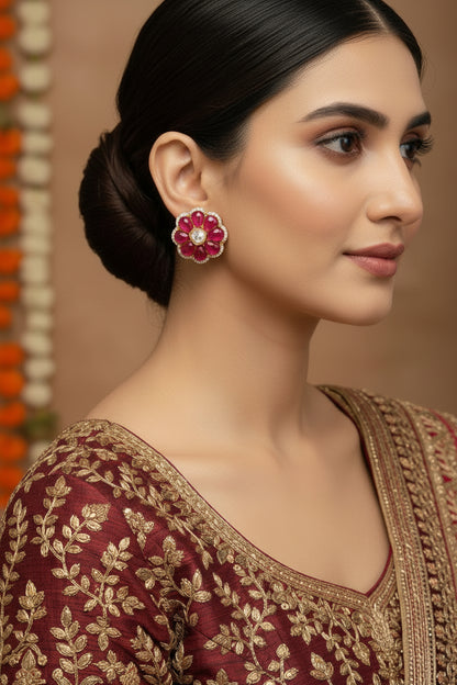 BHUVI POLKI STUD EARRING
