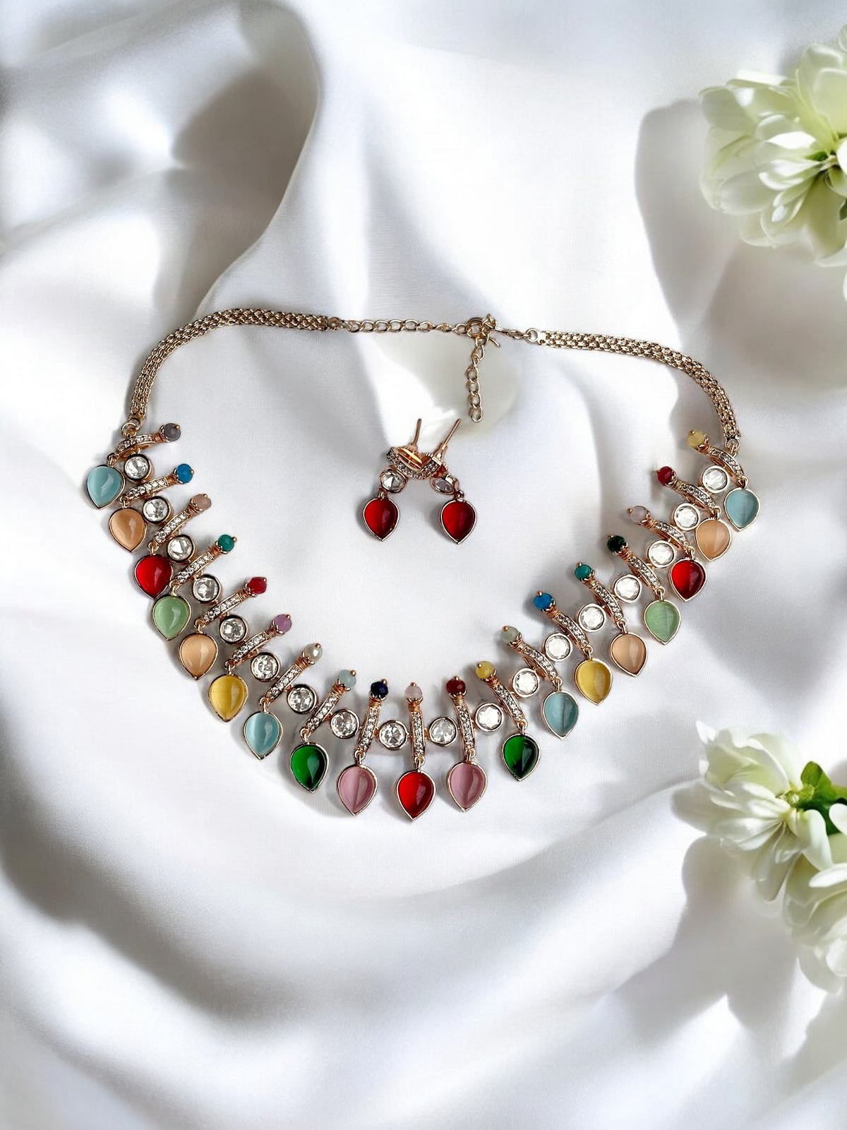 Set Kabel Rangi Rangi Moissannite Necklace Set – SumehaBling