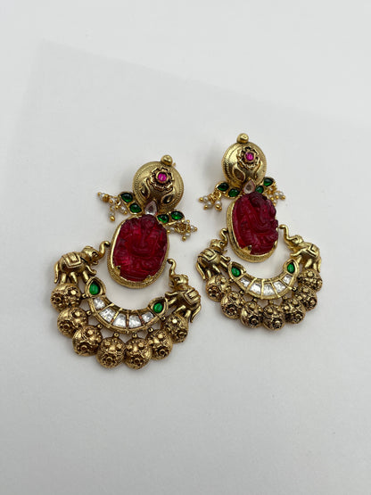 GIRISNA PINK POLKI EARRING