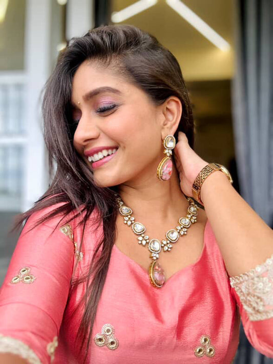 Vishala Purple Necklace Set