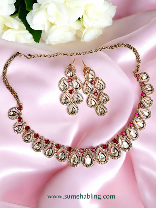 Saroja Moissannite Necklace Set