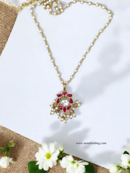 Vinaya Pink pendent Chain